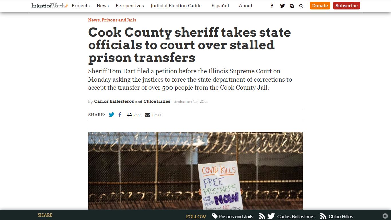 Hundreds in Cook County Jail waiting for prison transfers | Injustice Watch